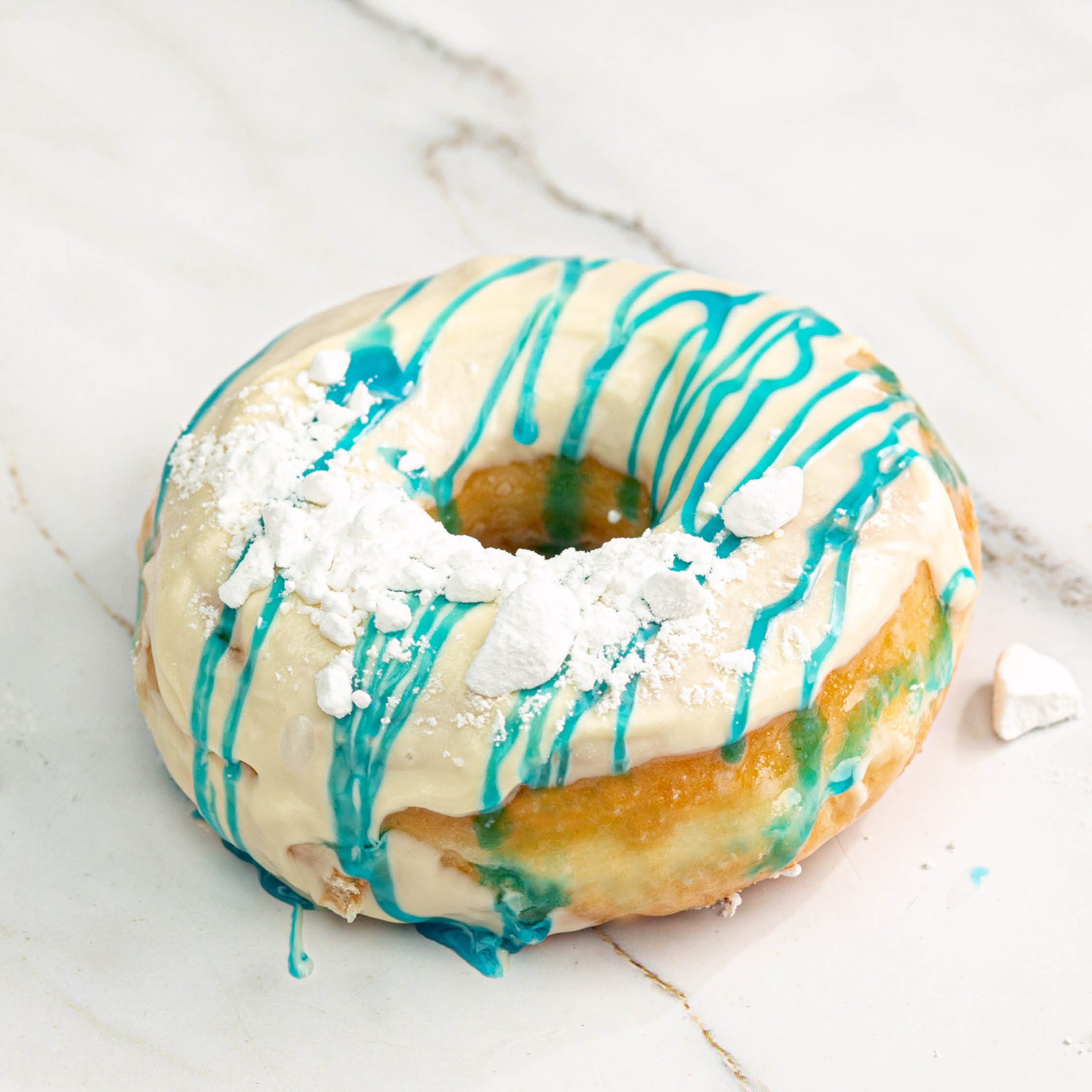 Bubble Gum Blue Meringue Doughnut